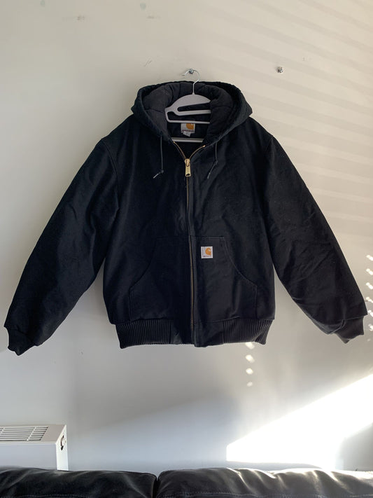 Small Black Active Hooded Jacket by Carhartt, Front Side