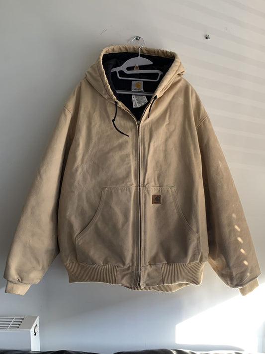 Wheat Colour Hooded Active Jacket Carhartt